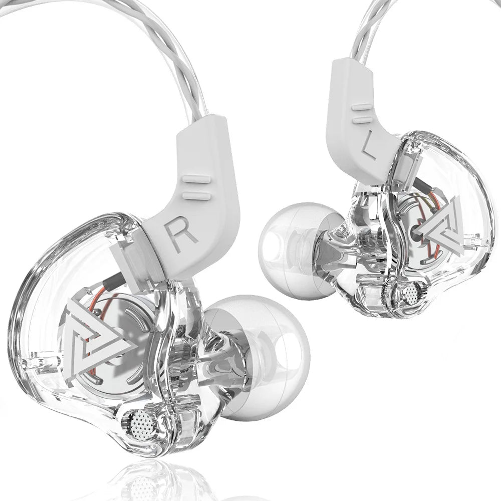 QKZ-auriculares AK6 SK7 con cable, dispositivo de audio con controlador de cobre, HiFi, con micrófono, deportivos, para correr, estéreo de graves, para música