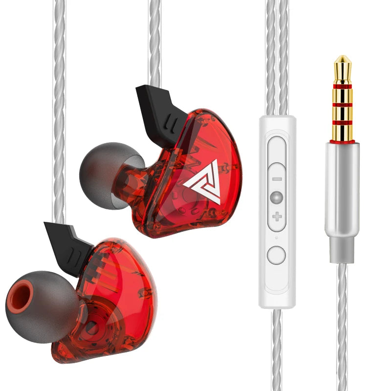 QKZ-auriculares AK6 con cable y controlador de cobre, cascos deportivos de 3,5 MM, estéreo de graves, con micrófono, para música