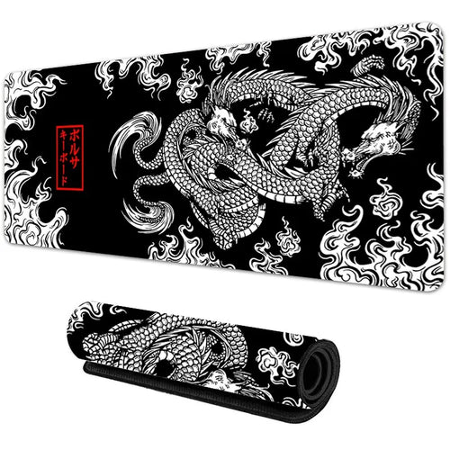 Alfombrilla de ratón grande de dragón japonés para juegos, teclado XXL, alfombrilla de ratón para jugadores en la mesa, alfombrilla de escritorio de velocidad, alfombrillas de ratón de Anime 900x400 700X300