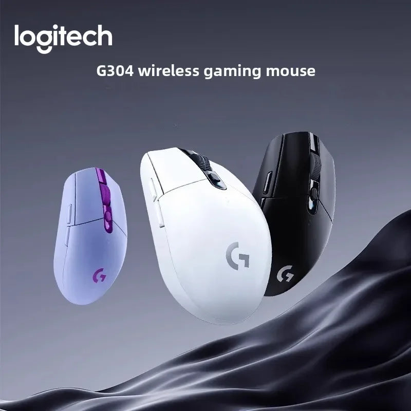 Ratón inalámbrico para juegos Logitech G304 de velocidad de luz Original, Sensor Hero 12K, 12000DPI, 6 Botones programables, Compatible con PC MacOS