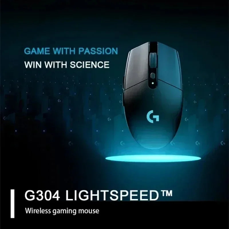 Ratón inalámbrico para juegos Logitech G304 de velocidad de luz Original, Sensor Hero 12K, 12000DPI, 6 Botones programables, Compatible con PC MacOS
