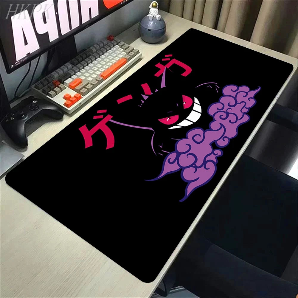 Alfombrilla de ratón P-Pokemon-Gengar Grande, alfombrilla de ratón grande para juegos, LockEdge, alfombrilla gruesa para teclado de ordenador, mesa y escritorio