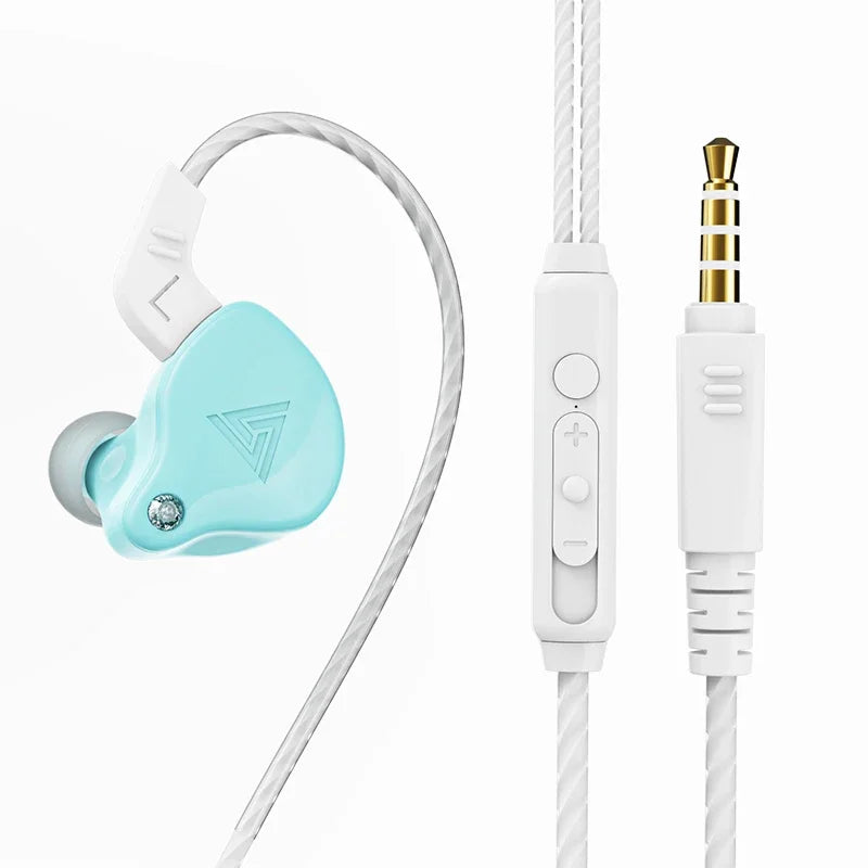 QKZ AK3 FiLe auriculares con cable con micrófono Monitor de música HiFi auriculares bajos auriculares con cancelación de ruido para auriculares deportivos para juegos