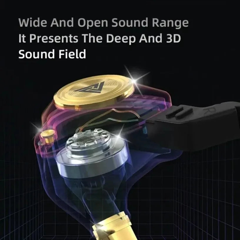 QKZ AK3 FiLe auriculares con cable con micrófono Monitor de música HiFi auriculares bajos auriculares con cancelación de ruido para auriculares deportivos para juegos