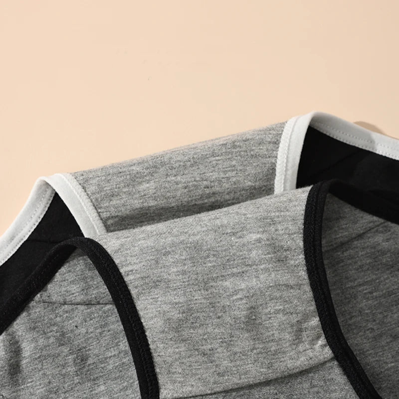 Bragas de cintura alta para mujer, pantalones menstruales a prueba de fugas, ropa interior de período ancho, calzoncillos femeninos de talla grande de algodón fisiológico, 4 Uds.