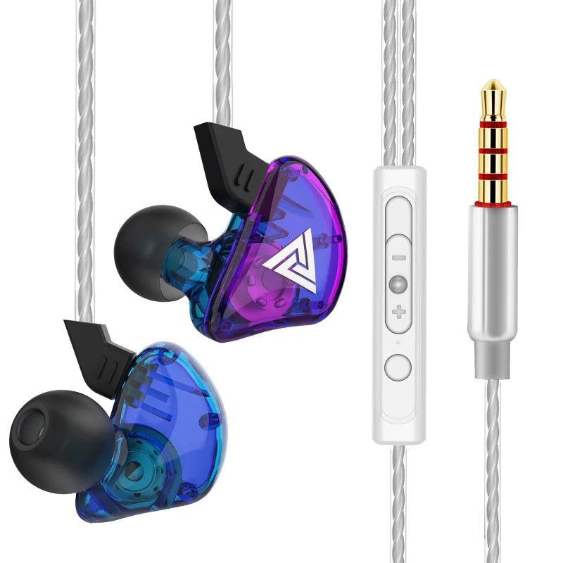 QKZ-auriculares AK6 con cable y controlador de cobre, cascos deportivos de 3,5 MM, estéreo de graves, con micrófono, para música