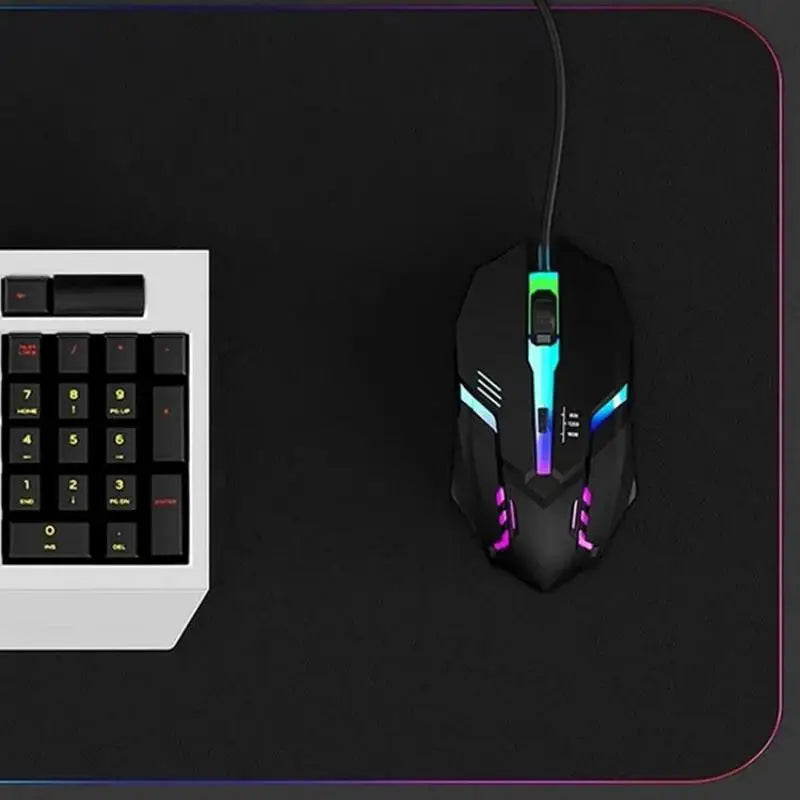 Último ratón para juegos ergonómico de alta calidad, adecuado para computadoras de escritorio y portátiles, ratón retroiluminado USB RGB de 4 botones
