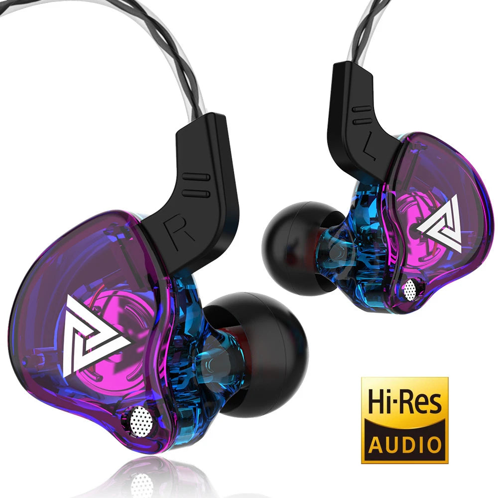 QKZ-auriculares AK6 con cable y controlador de cobre, cascos deportivos de 3,5 MM, estéreo de graves, con micrófono, para música