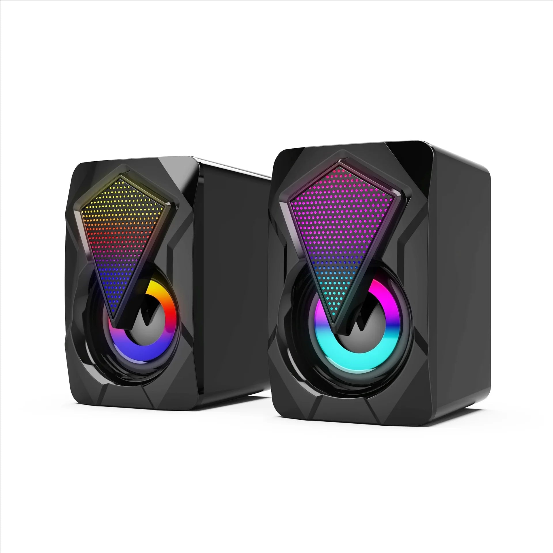 Nuevo altavoz de ordenador X2, portátil de escritorio iluminado, mini altavoz RGB con cable multimedia