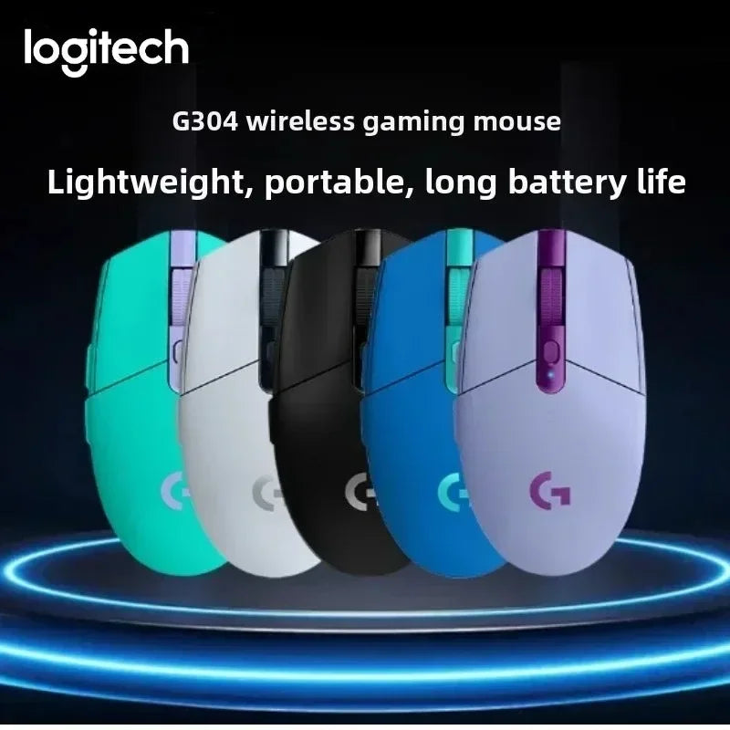 Ratón inalámbrico para juegos Logitech G304 de velocidad de luz Original, Sensor Hero 12K, 12000DPI, 6 Botones programables, Compatible con PC MacOS