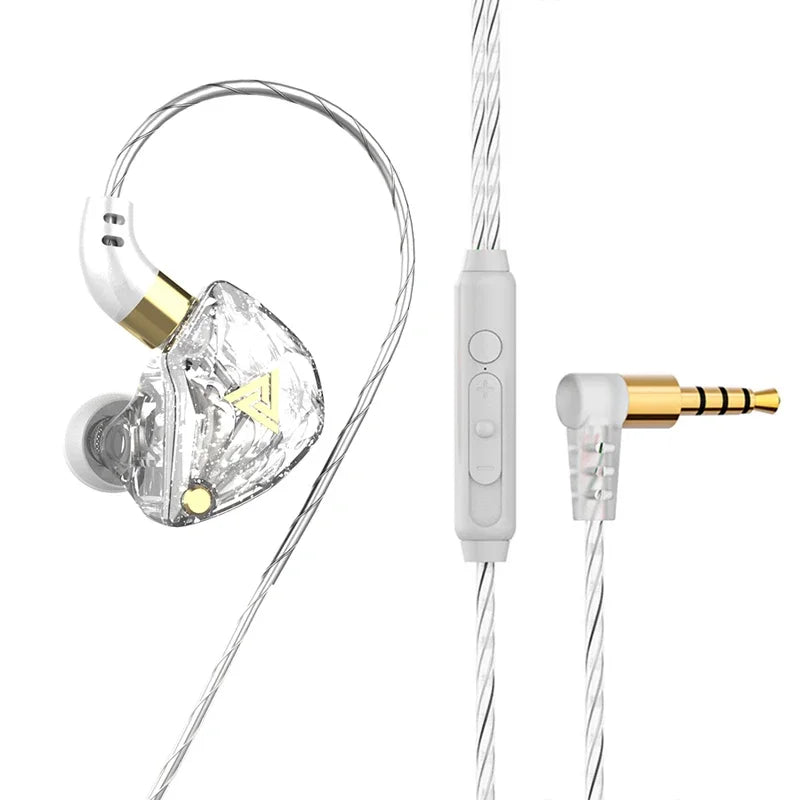 QKZ AK3 FiLe auriculares con cable con micrófono Monitor de música HiFi auriculares bajos auriculares con cancelación de ruido para auriculares deportivos para juegos