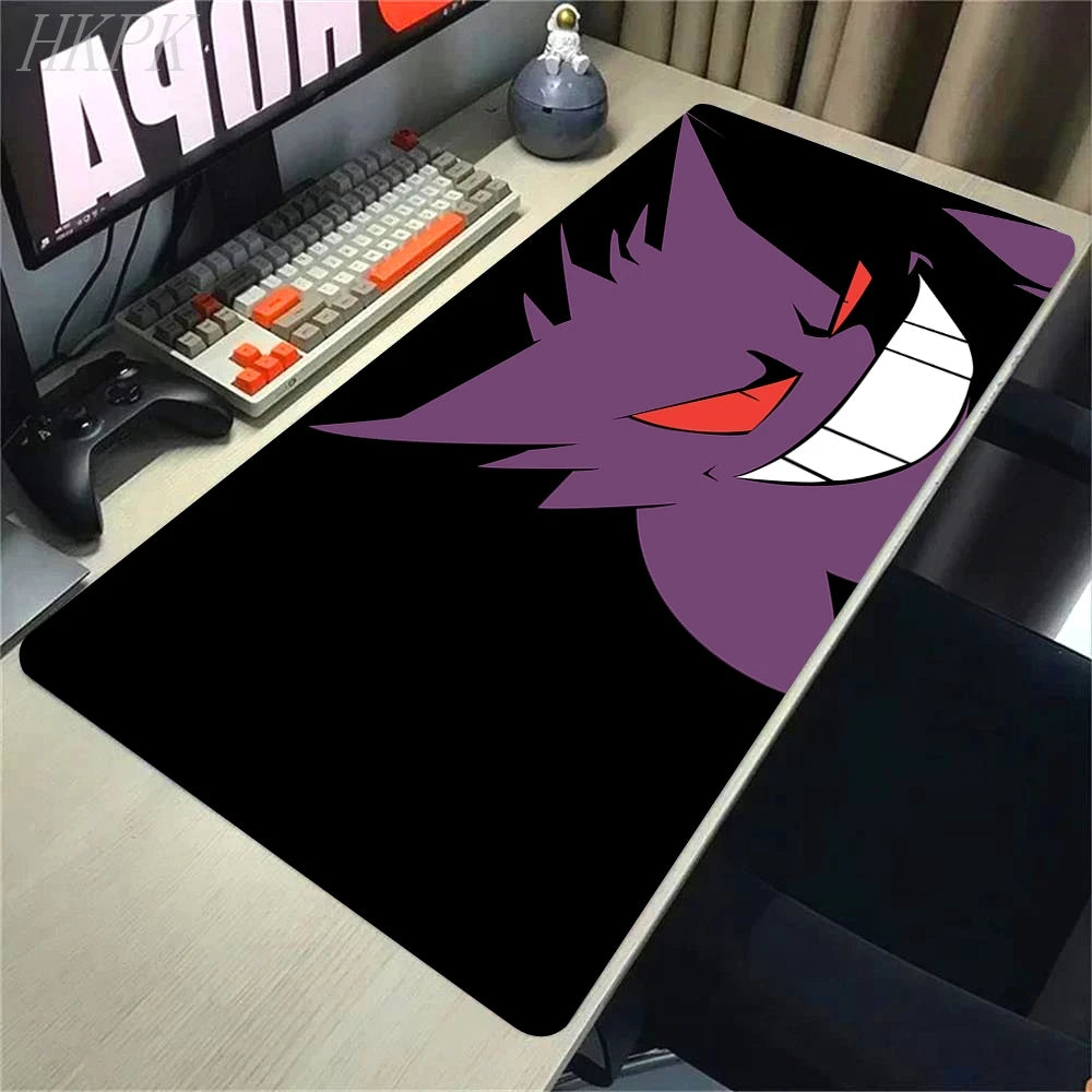 Alfombrilla de ratón P-Pokemon-Gengar Grande, alfombrilla de ratón grande para juegos, LockEdge, alfombrilla gruesa para teclado de ordenador, mesa y escritorio
